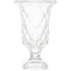 Vaso Cristal Diamond 15x25cm Flores Decoração Coleção Mesa
