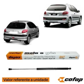 Amortecedor Mola A Gás Tampa Traseira - 206 1999 A 2009 / 207 2008 A 2009 - 16356