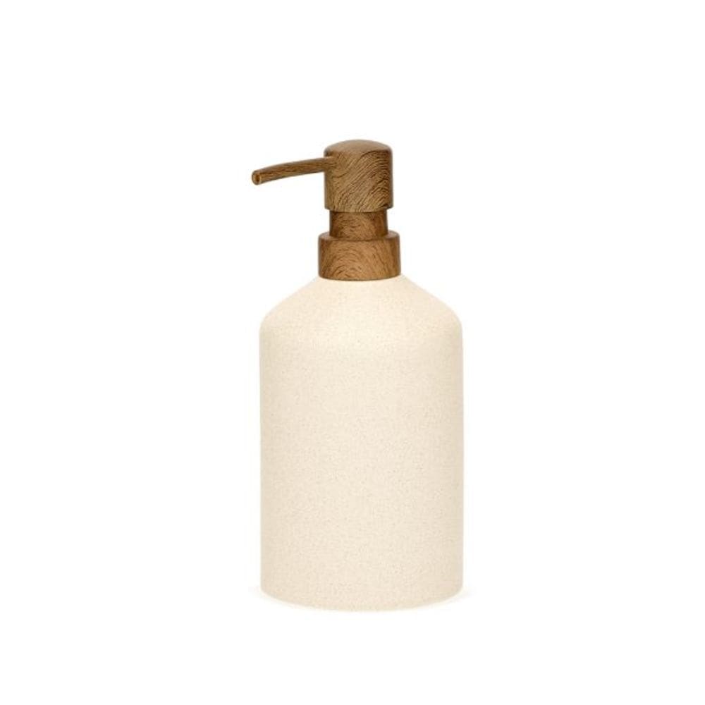 Porta Sabonete Liquido em Cerâmica Bege 18,5cm 20615 Mart