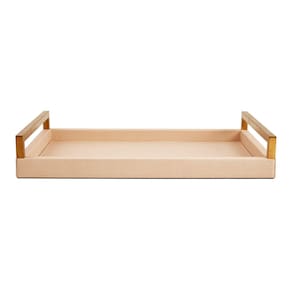 Bandeja Decorativa em MDF com Revestimento em PU Bege 40cm 17920 Mart