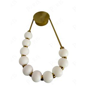 Arandela Serenata Globos Dourado 55cm Led 3 em 1 Bivolt 15746-PL