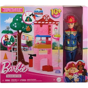 Hrg55 Barbie Profissões Conjunto De Brinquedo Bombeira