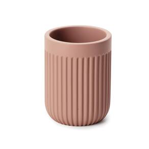 Copo Porta Escova de Dente em Cimento Rosa 10cm 15734 Mart