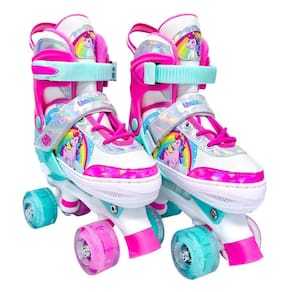 Patins Unicórnio 4 Rodas Quad Lindo Ajustável Tam 34 A 37