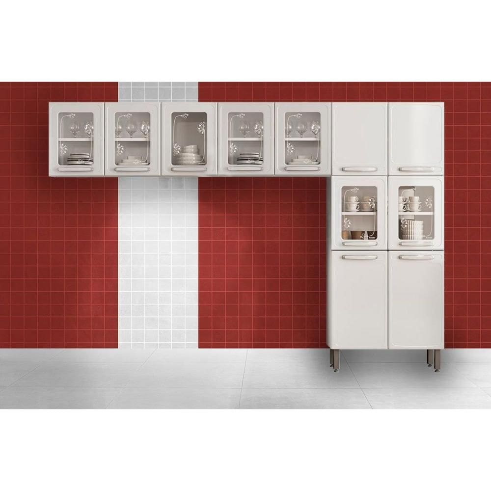 Cozinha Modulada Bertolini Evidence 3 Peças (2Aéreos+1Paneleiro) CPT61 Branco-Bertolini