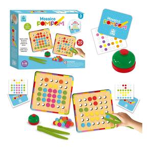 Jogo Educativo Mosaico Pompom Em Madeira - Nig Brinquedos