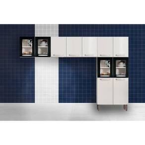 Cozinha Modulada Bertolini Evidence 3 Peças (2Aéreos+1Paneleiro) CPT55 Branco/Preto-Bertolini