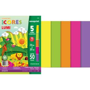 Bloco Ecocores Lumi A4 75g/m² 50Fls - Novaprint
