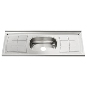 Pia Inox Ghel Plus 1000X530X95mm Cuba Central N4 Escorredor Concretada sem Vávula
