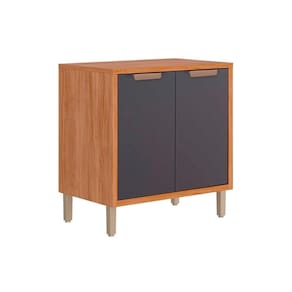 Balcão de Cozinha Modulado c/ Tampo Eloise c/ 2 Portas 80cm Cinamomo/Titanium - MGM