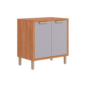 Gabinete de Cozinha Modulado Balcão c/ Tampo Eloise c/ 2 Portas 80cm Cinamomo/Platina - MGM