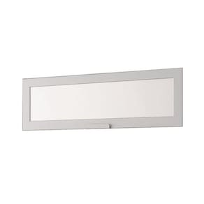 Fechamento de Cozinha Modulado Porta Eloise c/ Vidro Reflecta 120cm Platina - MGM