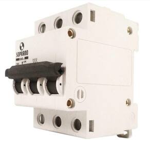 Disjuntor Soprano DIN 3P 50A SHB-GII Curva C Branco