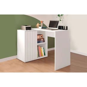 Mesa Computador Tech c/ 1 Porta de Correr Branco Fosco - Caemmun