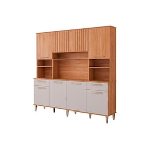 Cozinha Compacta Livia 8 Portas 2 Gavetas e 6 Nichos Cinamomo/Off White - MGM