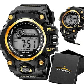 Relogio Masculino Digital Silicone Prova Dagua Preto + Caixa