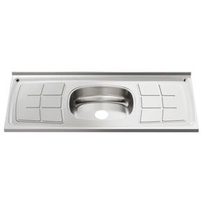 Pia Inox Ghel Plus 1800x560x110mm Cuba Central N2 Escorredor Concretada sem Válvula