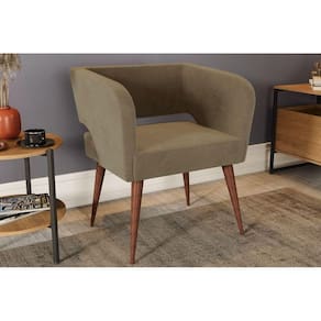 Poltrona Casal Antara Carvalho/Suede Bege - Kappesberg
