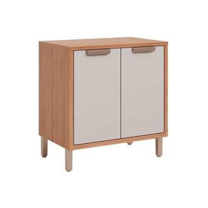 Módulo Cozinha MGM Divina Balcão c/ Tampo Eloise c/ 2 Portas 80cm Cinamomo/Off White-MGM