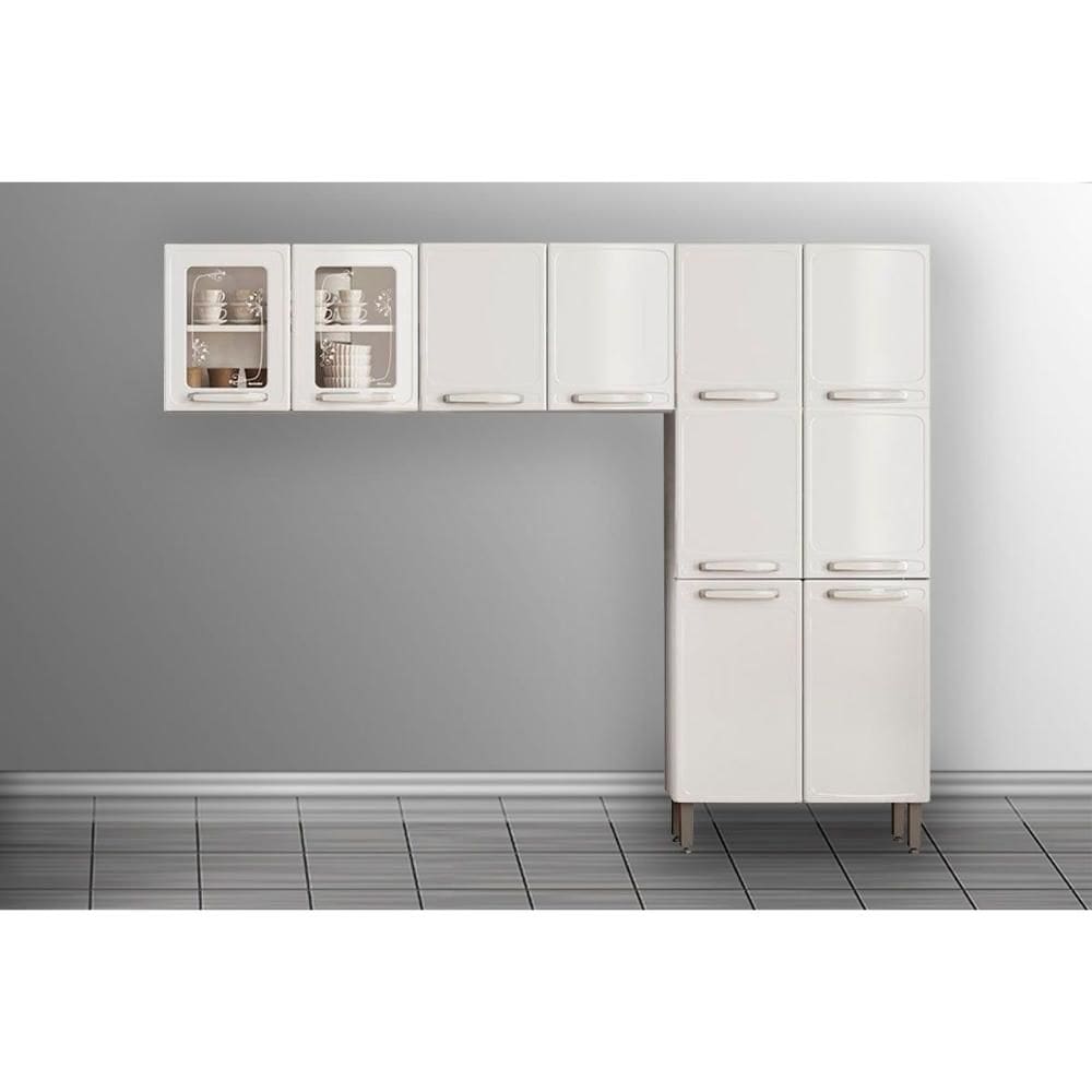 Cozinha Modulada Bertolini Evidence 3 Peças (2Aéreos+1Paneleiro) CPT57 Branco-Bertolini