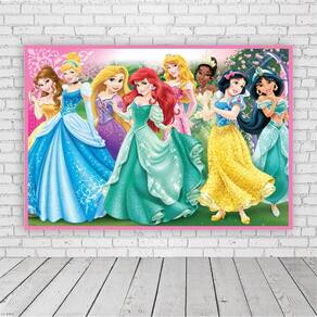 Painel Retangular Princesas 1,,5X1,0M Lona Fosca