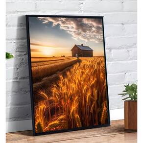 Placa/Quadro Decorativo Pôr Do Sol Casa 40X60Cm Ps 2Mm