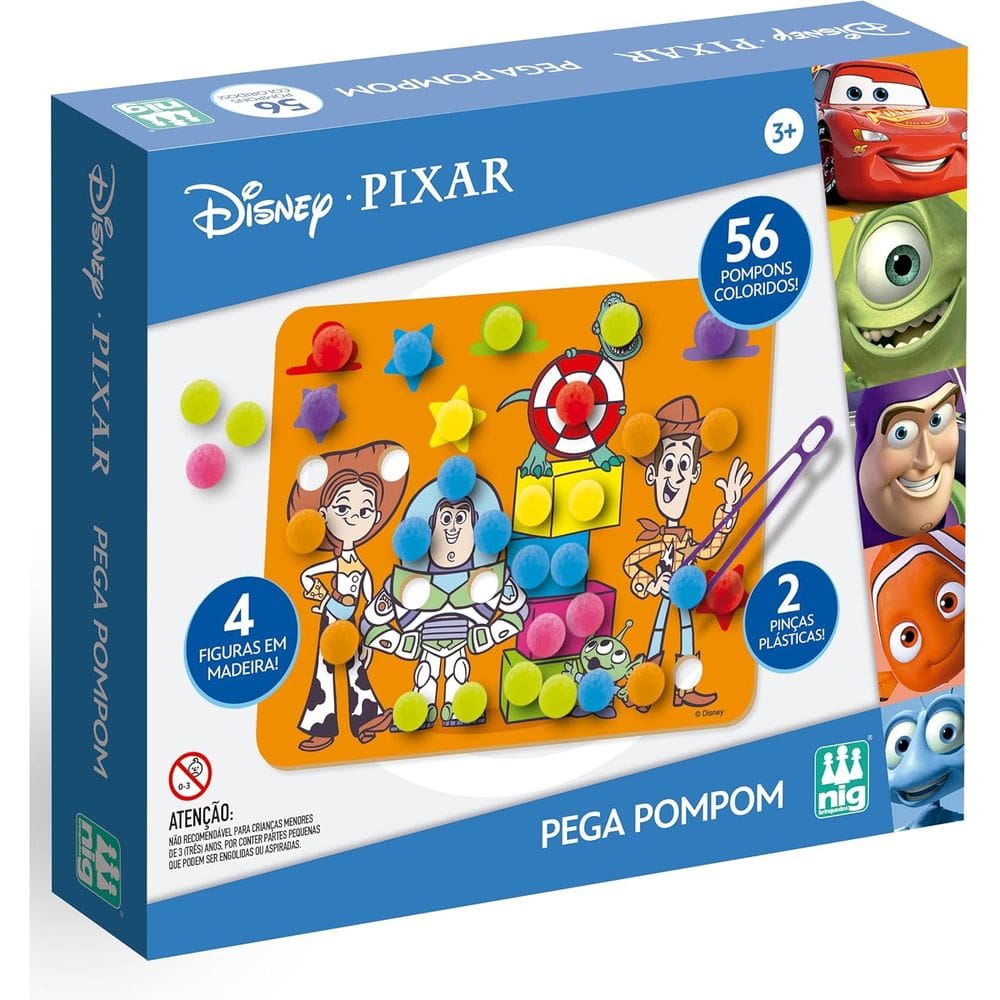 Jogo Educativo Pega Pom Pom Pixar - Nig