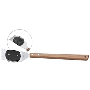 Escova para Grelhas Tramontina Churrasco com Lâmina em Aço Inox e Cabo de Madeira 41.6 cm 26445100