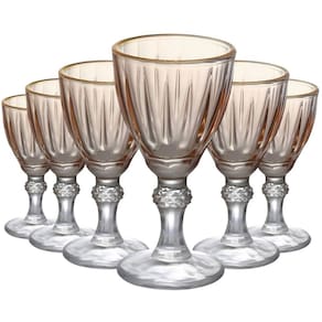 Jogo com 6 Taças para Licor Dominic de Vidro Âmbar 55ml