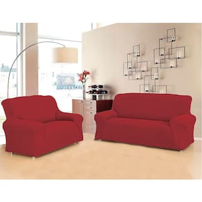 Capa para Sofá 2 e 3 Lugares de Malha New City Vermelho
