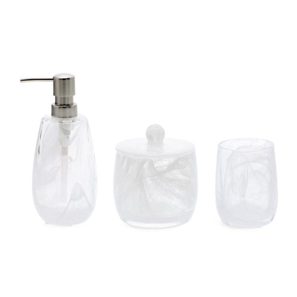 Kit Em Vidro Para Banheiro - 3 Peças