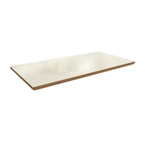 Tampo Mesa Sala de Jantar Vidro Madeirado c/ Vidro TA63 Retangular 180x90cm Canela/Off White - Kappesberg