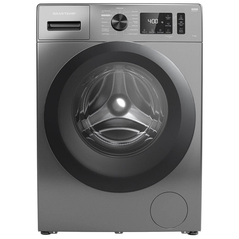 Máquina de Lavar Roupas Automática BNF11A Brastemp, 11Kg, Titanium - 110 Volts