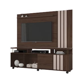 Rack e Painel para TV até 70 Polegadas Atraente JCM Móveis Café Soft/Off