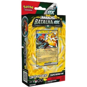 Deck De Batalha Pokémon Ex Tapu Koko E Folhas Ferreas Copag