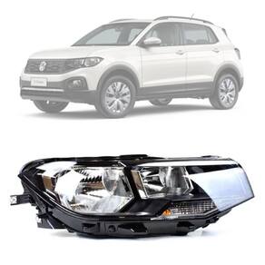 Farol Principal Diant Fly VW T-Cross Halogenio LD Passageiro