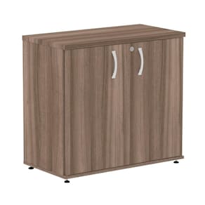 Armário Baixo P25 Pandin 80 cm (largura) em MDP Cor Walnut com 2 Portas e Prateleira