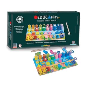 Brinquedo Educativo Tabuleiro Somar e Brincar - Polibrinq