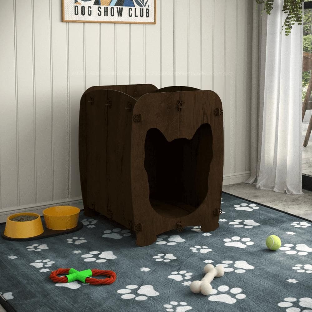 Mesa De Cabeceira Casinha Pet Dog  Malbec