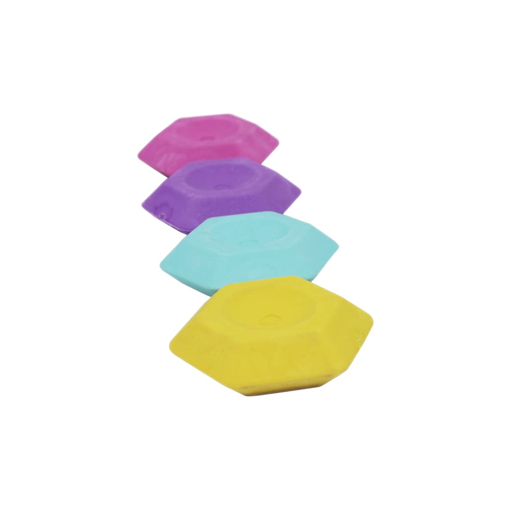 Borracha Ergonômica Hexagonal (kit c/ 4) - Linha inclusiva TEA, TDAH e TOD
