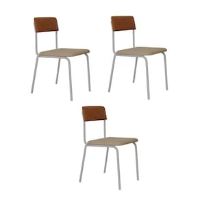 Cadeira Estofada Fixa Empilhável Fit C/03 Un c/Pés Brancos.