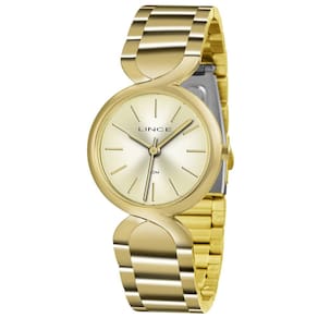 Relogio Feminino Dourado Pequeno Lince LRGH048L C1KX