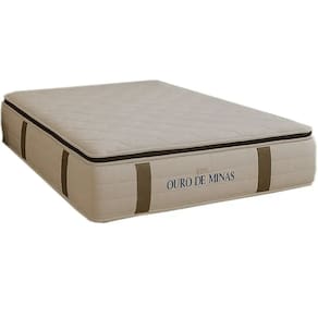 Colchão Ouro de Minas Casal com Molas Ensacadas 32x188x138 Colchominas Cor Marfim
