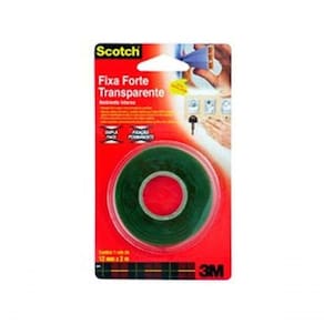 Fita Dupla Face 3m Forte Fixa 12 Mm X 2 Metros