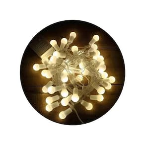 Varal De Led Pisca-Pisca 8 Mt 100 Bolinha Branco Quente 220V