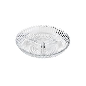 Petisqueira 3 Divisórias Cristal Charmy 22X3,5Cm Lyor