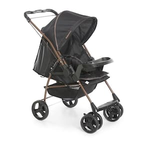 Carrinho de Bebê Galzerano Milano II Reversível Preto Cobre