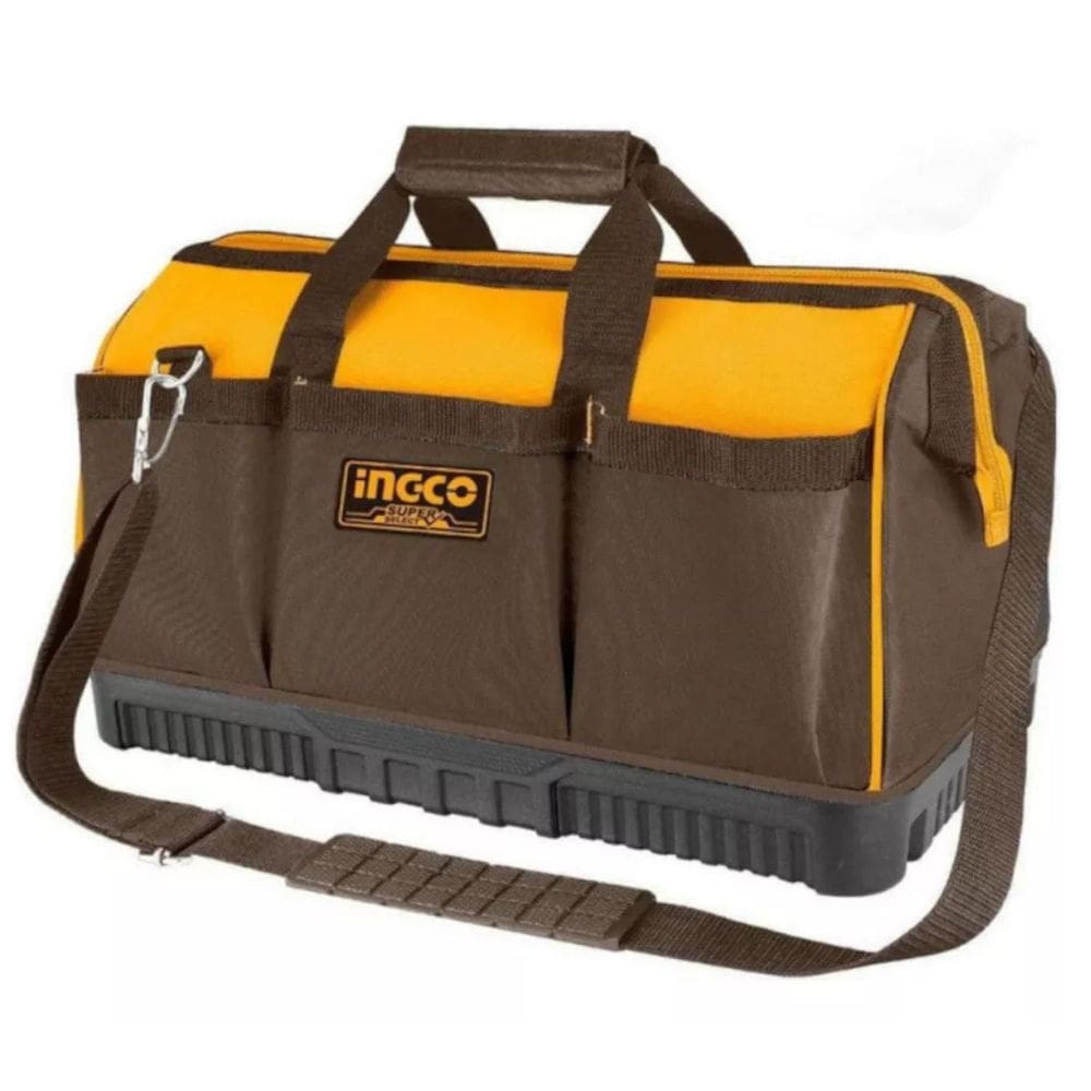Bolsa Para Ferramentas Ingco 16Pol 16 Bolsos Até 20Kg HTBG08 + Jogo De Brocas De Wídea