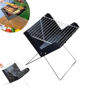 Churrasqueira Portatil A Carvao Dobravel Camping Completa