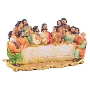 Santa Ceia Jesus E Discípulos Resina Decoração 27X6.5X14Cm